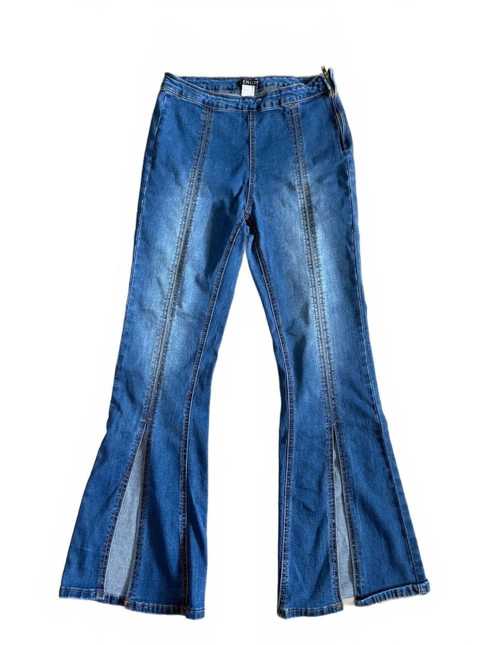 Venus Y2K Style Bell-Bottom Split Seam with Opening Waist 30 Size 8
